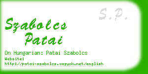 szabolcs patai business card